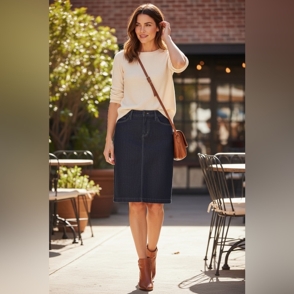 NYDJ Dark Blue Pencil Skirt